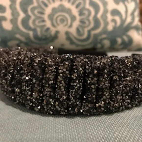 LANE BRYANT NWOT Embellished Statement Headband in Hematite Gray Black - Picture 7 of 12